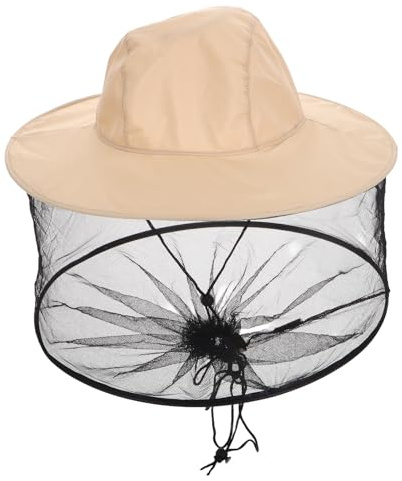 TOGEVAL Foldable Beekeeper Hat with Wide Brim for Mosquito Protection Breathable Mesh Veil Lightweight Sun Shield for Outdoor Fishing and Gardening Portable and Compact Design