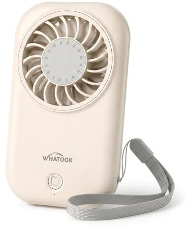 WHATOOK Mini Handheld Turbo Fan: 0.59in Ultra-Slim & 0.12lbs Light Pocket Fan, 11000 RPM Power, USB-C Rechargeable Portable Small Personal Hand Fan for Travel Essentials, Outdoor, Gift, White
