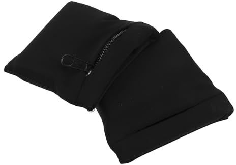Amosfun 2 Stück Pack Sport Handgelenktasche mit Reißverschluss Schweißabweisend Leichtes Armband Schwarz für Laufen Radfahren und Outdoor Aktivitäten