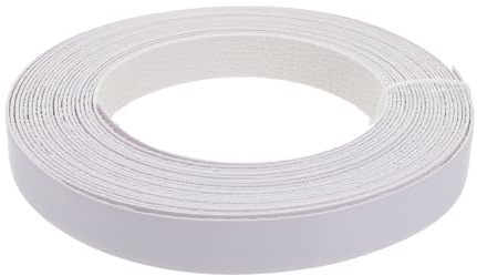 ELEOUTI Bande de Chant Adhésive en Pvc Blanc 10m pour Meubles en Contreplaqué et Panneau de Particules, Surface Lisse Effet Placage, pour Bureaux et Mobilier