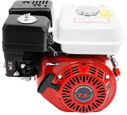 TONFEION Moteur Thermique 4 Temps 7.5CV - Moteur à Essence 212CC - Refroidissement à Air - 3600RPM - Monocylindre - Arbre de 20mm - pour Tondeuse à Gazon, Pompes à Eau, Karts