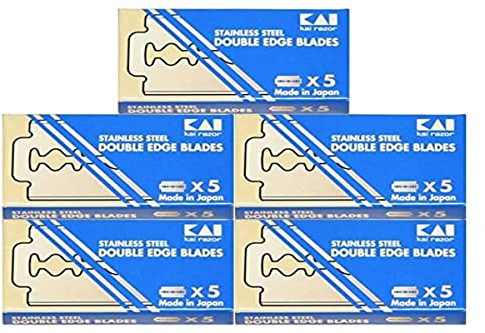 25 lamette da barba KAI a doppio filo, 25 unità, 1