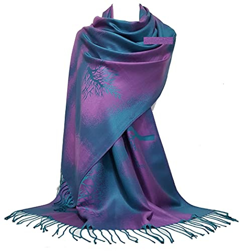 GFM® Floral Pattern Pashmina Style Scarf Shawl (FRL3)