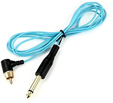 YZ-LIANG 2pcs Tattoo Alimentatore RCA Cavo di Alimentazione a 90 Gradi Super Sottili Macchine per Tatuaggi (Color : Blue)
