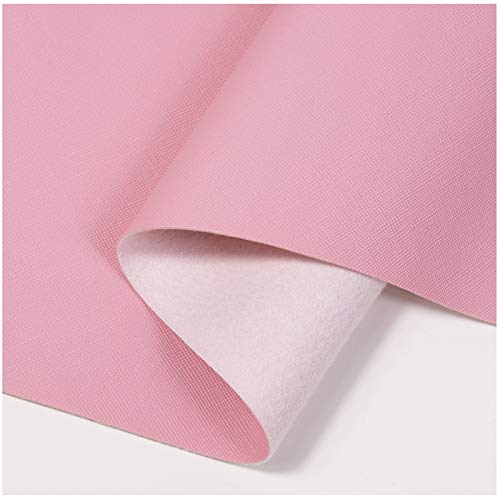 SAVAAL Leder Stoff 1,2mm Dick Kunstlederstoff，Hell-Pink Lederhandwerk，Ideal Für Bastelarbeiten，Qualitätsleder，Reparaturbeutel，Textilien，Bezug，Dekoration(Multi-Size Optional)(Size:4M)
