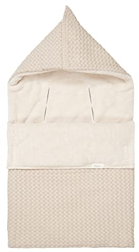 Koeka Babyfußsack - Für Babyschale - Gruppe 0+ - Mit Teddy Gefüttert - Mit Kapuze - Oslo - Aus Baumwolle - Abwaschbar -