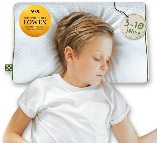 smartsleep smart® Kids ergonomisk kudde – ergonomisk barnkudde av CosyPur® minnesskum med luftkanaler – ortopedisk kudde för barn – formstabil HWS-kudde