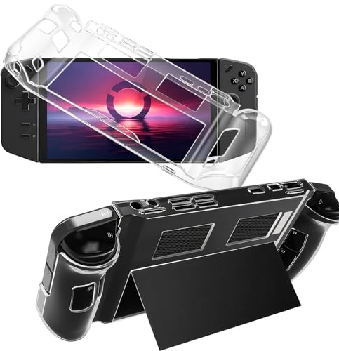 KZIOACSH Clear Case for Lenovo Legion Go Gaming Handheld, Full Protective Transparent Hard PC Case Ultra Slim Anti-Scratch Grip Controller Gaming Machine Cover for Lenovo Legion Go Gaming Handheld