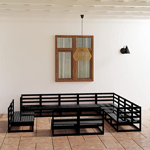 Homgoday 12-teiliges Garten-Lounge-Set aus massivem Kiefernholz, Gartenmöbel-Set, Terrasse, Outdoor, Hof, Terrasse, Balkon, Sofa, Sitzgelegenheit, Sitzmöbel, Ecke, Hinterhof, Sofagarnitur
