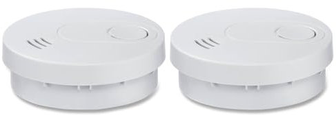 Smartwares FSM-121 Lot de 2 alarmes de fumée optique | Batterie au lithium 10 ans | Certifié allemand VDS et Q | Blanc