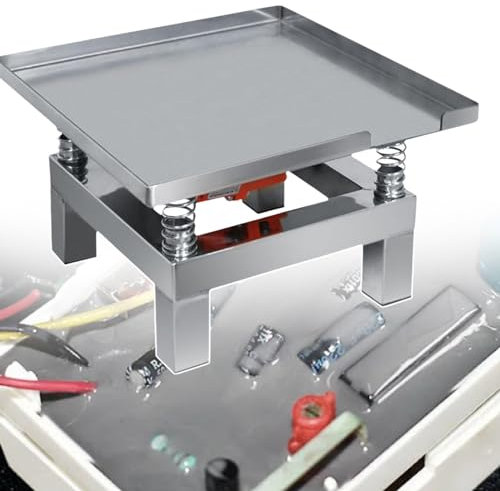 Petite Table Vibrante éLectrique En BéTon Avec Construction En Acier Inoxydable Et Moteur Vibrant De 3 000 Tr/Min Pour Un MéLange Et Un Compactage Efficaces,50X50CM