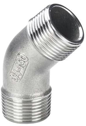 3/8 1/2 1/4 Elbow 90 Degree Angled F/F Stainless Steel SS304 Female* Female Threaded Pipe Fittings Reducer Plumbing connection-45 D Male thread-3/4