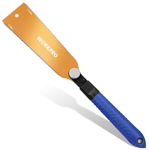 WORKPRO Sega Giapponese da 210 mm, con Lama SK5 da 0,6 mm, Sega a Mano Giapponese a Doppio Taglio 18TPI/7-9TPI, Sega a Taglio Fine Professionale per Falegnami Fai da Te per la Lavorazione del Legno