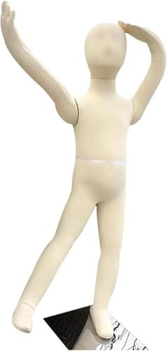 AVLLSO Nähpuppe Schaufensterpuppe für Kinder aus Styropor für Nähprojekte, 1–14 Jahre alt Kinder-Ganzkörper-Schneidpuppe, für Vitrine/Schlafzimmer/Arbeitszimmer(10 Years Old)