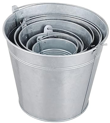 LABRIMP 5 Stücke Eisen Eimer Vintage Design Anordnung Container für Wohnkultur Garten Verwenden