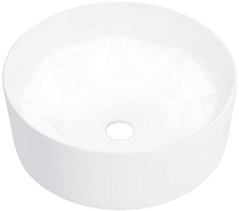 Brokky Lavandino 36x14 cm in Ceramica Bianco-Ceramica,Finitura Lucido - Lavandino Design Moderno Bacinella Lavamani Lavello Sanitari Bagno