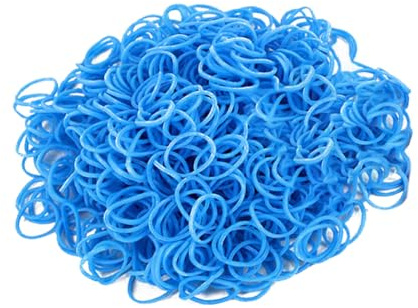 600pcs Rubber Bands Soft Elastic Bands Multifunction Rubber Bands for Woven Bracelet Tie Hair Rubber Bands Soft (Blue)