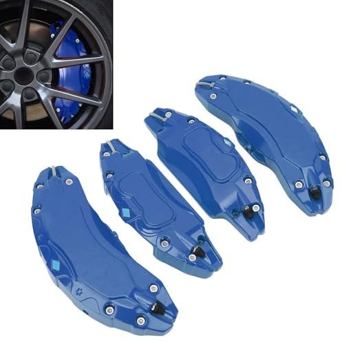 HEYOUTH Tesla Model Y Bremssattel Abdeckung,Auto-Bremssattelabdeckung,Aluminiumlegierung Bremssattelschutz,Radgröße 19/20 Zoll,Auto Bremssattel abdeckung Für Tesla Model Y 2017-2024 (Dunkelblau)