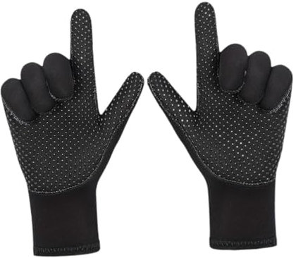 Baoblaze Neoprenhandschuhe 3mm Tauchhandschuhe bequemer Winter fünf Finger Handschutz für Erwachsene, die Speerfischrundenschwimmen Angeln, M
