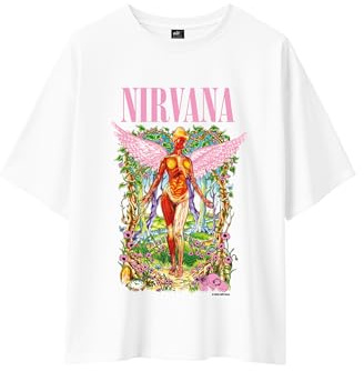 Stone Kids T-Shirt Oversize Femme Nirvana - Licence Officielle Taille XS-XL