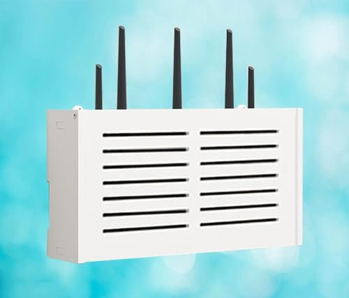 HGBYUCT Wifi Sign Router Box Wireless Wifi Router Shelf Storage Box Wireless Router Rack Cable Router Storage Box,C-38x20x8.5cm