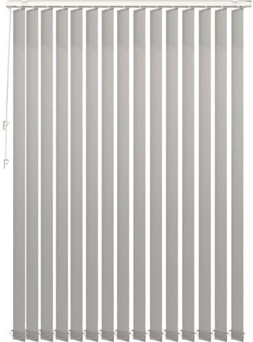 PANDAHOME Estor Vertical Helsinki 100 % poliéster, Lamas pivotantes para Control de luz, fácil Montaje con Kit y Barra Ajustable, Ideal para Ventanas Grandes. Blanco, Topo o Gris, hasta 250x260 cm.