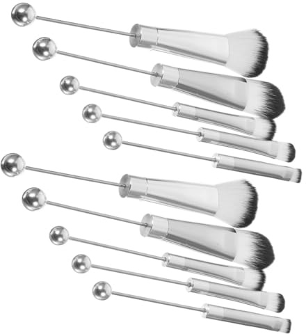 FRCOLOR Set Pennelli 2pz in Lega di Alluminio Setole Fini e Dense per Ombretto e Blush