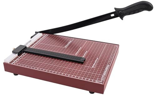 A4-Papierschneider, 15-Blatt-Stapel-Papierschneider, Guillotine-Klingenverriegelung, Seitenlineal, Hochleistungs-Guillotine-Papierschneider, Fotopapier, Stoff, Plastikband, Zeitschriften, Kopierpapi