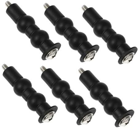 HONITANO 6 Pezzi Kit Bulloni Fissaggio Sedile WC in Plastica Espandibile Doppia Sfera Accessori per Montaggio Superiore Elementi di Fissaggio per Sostituzione e Sigillatura con Isolamento