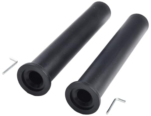 Helilyco Manicotto adattatore per bilanciere, converte da 25 mm a 50 mm (1 a 2) post con chiusura, confezione da 2, per nero