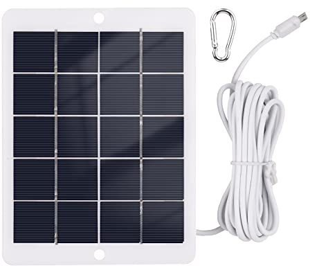 Solar Power Bank 3W 5V Portable Wireless Water Proof Solar Panel Charger for Camping with Micro USB Plug for Charging Mobile Phones Mini Fans LED Light Home Monitor Camera