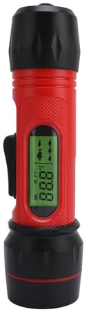 Cryfokt Bärbar Fishfinder, Handhållen Ekolodsmätare med LCD-skärm och Fiskeljus, för Isfiske i Kajakbåt, Vattentät IP68