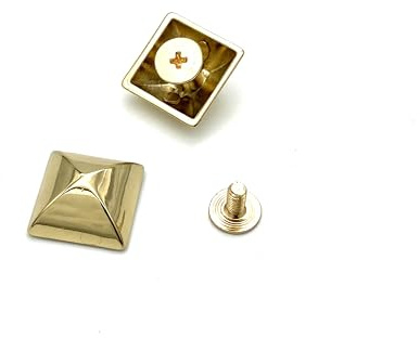 In lega di zinco e ferro piramide rivetto borsa rivetti Spike borchie rivetto in pelle rivetto per making inserti di ricambio vestiti scarpe oro scegliere 15mm x 8mm Golden AC51B