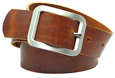 Chrissys-in Ledergürtel cognac braun aus Rindsleder 4 cm breit aus eigener Fertigung Damen Herren Handwerker Arbeitsgürtel