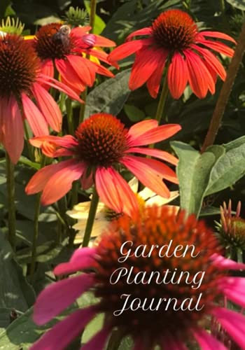Garden Planting Journal: Cone Flower Garden, 7 x 10, 100 pages