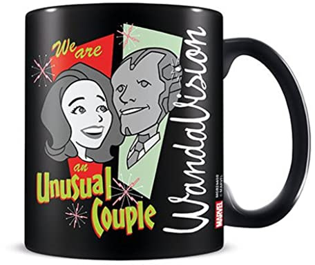 Pyramid International Wandavision Mug in Presentation Gift Box (Unusual Couple Design) 11oz Ceramic Mug - Official Merchandise, MGB26650, Black