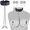 BDSMYEE Einstellbar Nippelklemmen Halskette mit Busenkette + 4 stk Magnetische Nippelklemmen,Extra Stark Brust Stimulation Sexspielzeug Set,Klitoris Klemmen Vaginal Clip Einstellbar Nippelclip