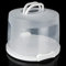 SENENQU 10 Inch Plastic Large Cake Box, Airtight Cake Carrier with Handle and Lid, Tall Cake Storage Container Portable Cake Holder for Pies Cookies Cakes Party - White