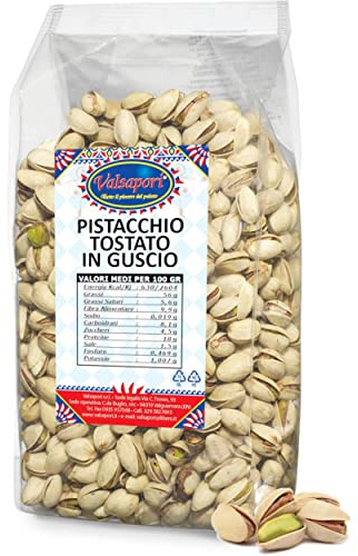 Valsapori - PISTACCHIO TOSTATO IN GUSCIO (200 gr) - Pistacchio Tostato e Salato, con Guscio, di origine Siciliana - Ricco di Magnesio, Potassio e Sali Minerali - Alta Qualità, Puro al 100%