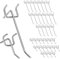 YSTrillion Crochets pour Panneaux Perforés 40 Pièces Porte Panneau Mural Crochets Muraux pour les Outils d'Organisation,Étagères de Supermarchés,Racks à Outils-10cm/5cm