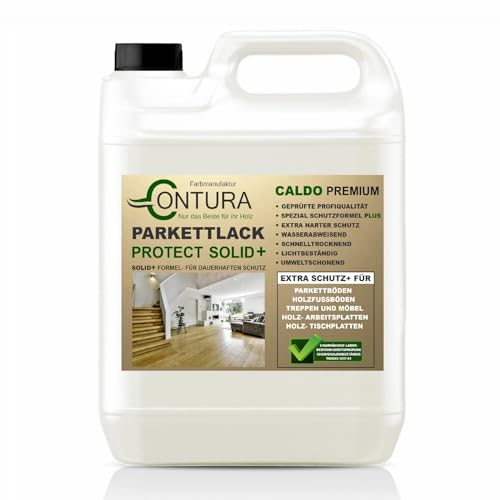 Contura Premium Protect Seidenmatt Parkettlack Treppenlack Dielenlack Fußbodenlack (5 Liter)