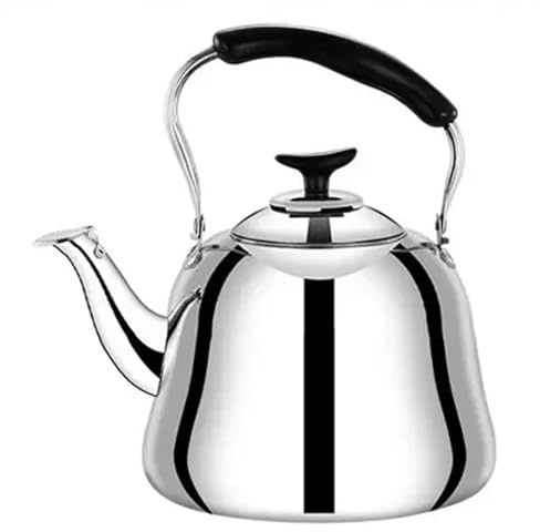 Bollitore A Gas Bollitore con fischietto in acciaio inossidabile, base a riscaldamento rapido, bollitori d'acqua di grande capacità, fornello a gas spesso, a induzione(1.5L)