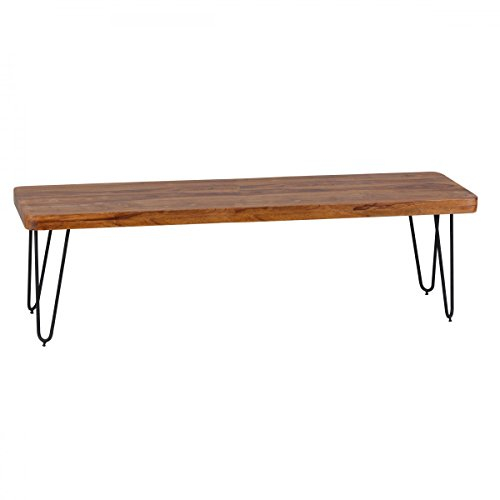 KADIMA DESIGN Massivholz Sheesham Sitzbank Balu 180x40x45 cm Esszimmerbank Küchenbank
