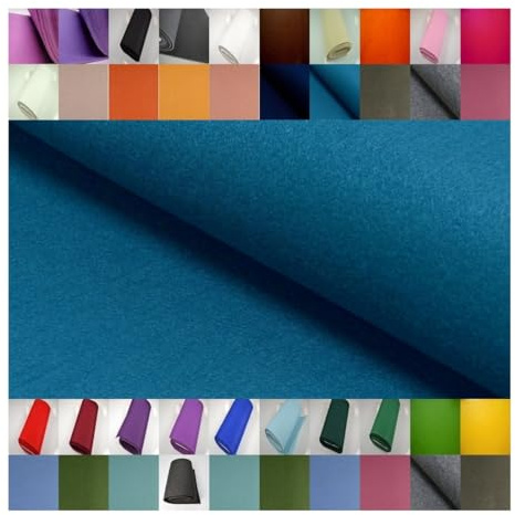Fabrics-City türkis Bastel Filz Stoff 5mm, Dekofilz, Bastelstoff, Filzplatten für Bastelarbeit, Dekoration, Kindergarten, Taschen, Bekleidung, Nähen, Kleben, 4242