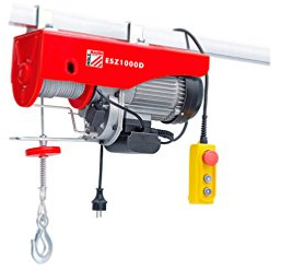 HOLZMAN N MASCHINEN ESZ1000D_230V Elektrischer Seilzug Tragfähigkeit (mit Umlenkrolle) 999kg Tragfä