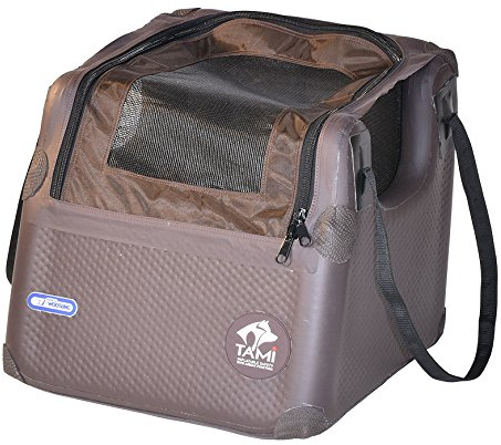Tami - Hundetransportbox aufblasbar Tragebox Transportbox Hundebox Reisebox Autotransportbox Kofferraumbox Gitterbox Käfig Hund Box Dogbox Inflatable inkl. Dog-Vital Bio-Hundekeks (Seatbox)