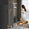 Robinets de baignoire De luxe en laiton doré robinet de salle de bains mitigeur Robinet de douche mural à main fixé au mur Ensembles de robinets de douche Chrome poli