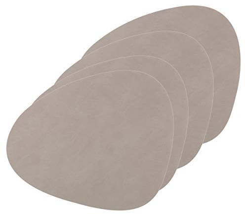 Lind DNA Tischset Curve L Nupo, 4er-Set in Light Grey