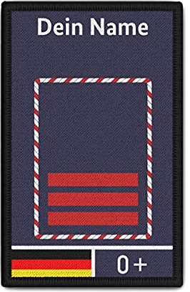 Copytec Rank Patch Feuerwehr Oberbrandmeister der Bundeswehr Feuerwehr NRW #37053