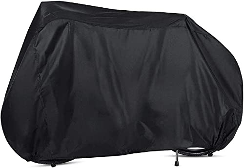 Viaky Bike Cover for 2 Bikes, Waterproof Bike Covers for Outside Storage, All Weather Dust Resistant UV Protection Cycle Bicycle Rain Cover for Mountain Bike, Road Bike(Black)
